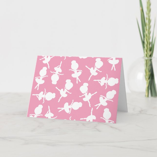Cartão Padrão Ballerina, Meninas Balés, Dança Balé (Frente)