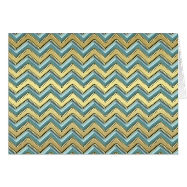 Cartão Padrão Chevron Dourado e lacrimogênio (Frente Horizontal)