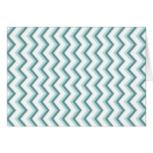 Cartão Padrão Chevron ZigZag em verde-minúsculo
