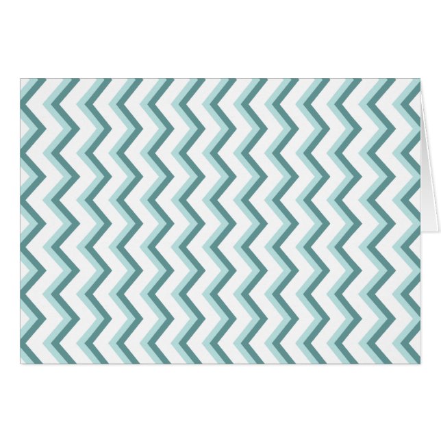 Cartão Padrão Chevron ZigZag em verde-minúsculo (Frente Horizontal)