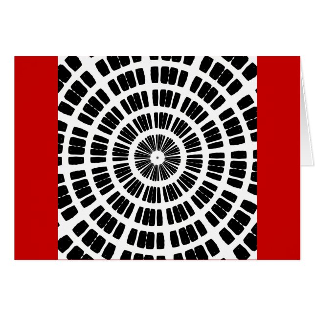 Cartão padrão concêntrico da teia de abstrato (Frente Horizontal)