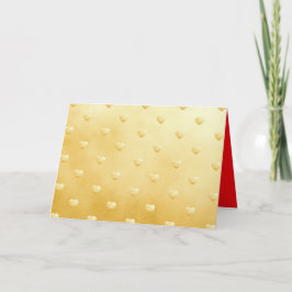 Cartão Padrão Coração Dourado Romântico