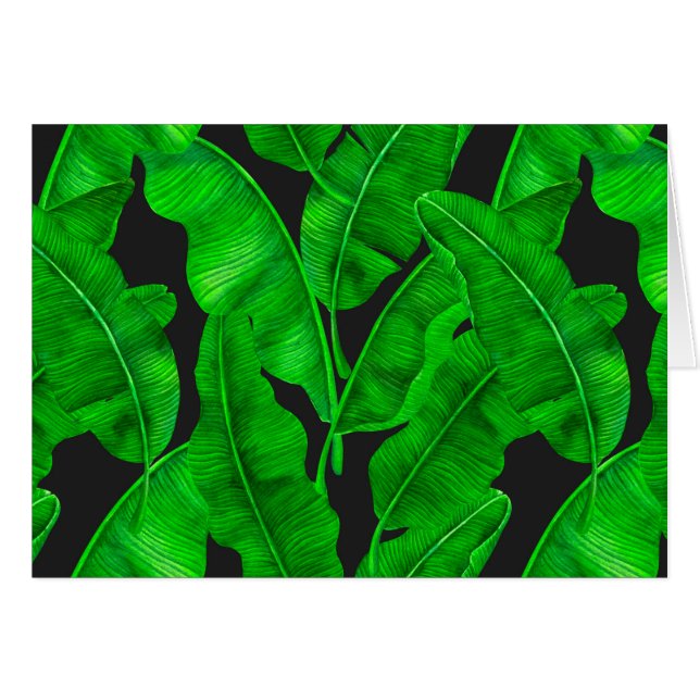 Cartão Padrão das folhas de bananeira (Frente Horizontal)
