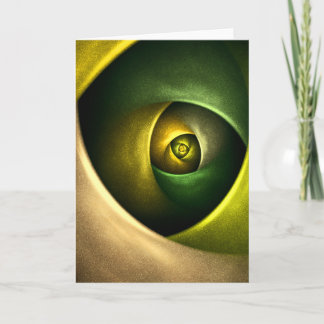 Cartão Padrão de Abstrato de Arte Floral Moderna Verde #2