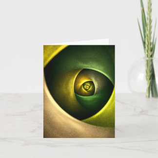 Cartão Padrão de Abstrato de Arte Floral Moderna Verde #2