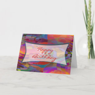 Cartão Padrão de abstrato e seu texto Feliz Aniversário