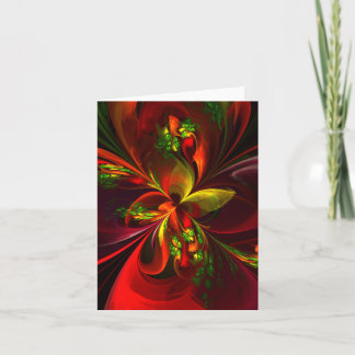 Cartão Padrão de Abstrato Floral Verde Moderno #05