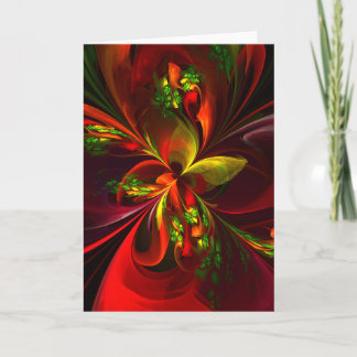 Cartão Padrão de Abstrato Floral Verde Moderno #05