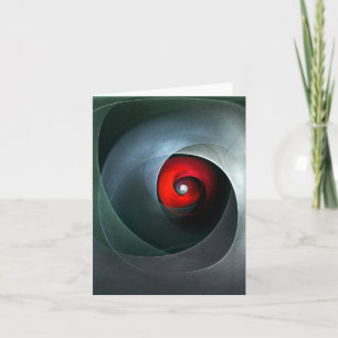 Cartão Padrão de Arte Moderna Abstrato de Roteiro Vermelh
