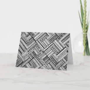 Cartão Padrão de Arte Tribal Inspirado