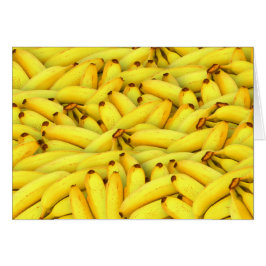 Cartão Padrão de Bananas Amarelas Tropicais Tropicais de