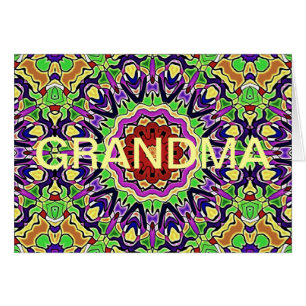 Cartão Padrão de caleidoscópio colorido