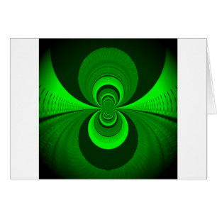 Cartão Padrão de Caleidoscópio Verde Brilhante abstrato