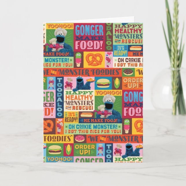Cartão Padrão de Caminhão de Foodie do Monstro do Cookie (Frente)