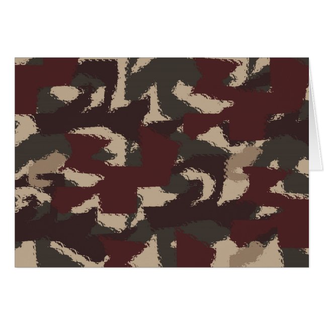 Cartão Padrão de Camuflagem Militar abstrato (Frente Horizontal)