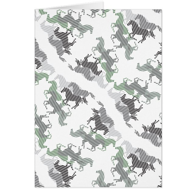 Cartão Padrão de cavalos listrado (Frente)