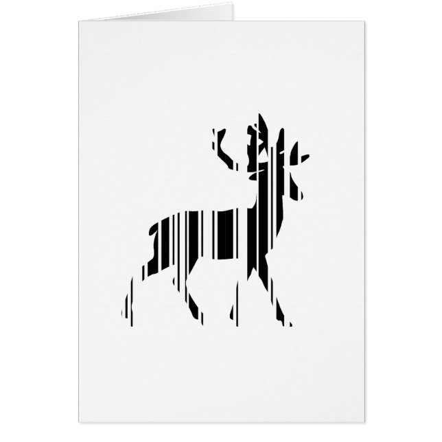 Cartão Padrão de código de barras de cervo Design de códi (Frente)