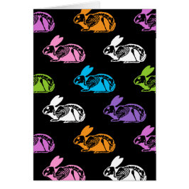 Cartão Padrão de Coelhinho de Páscoa Bonito e Louco