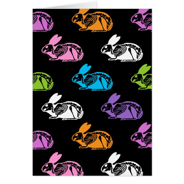 Cartão Padrão de Coelhinho de Páscoa Bonito e Louco (Frente)