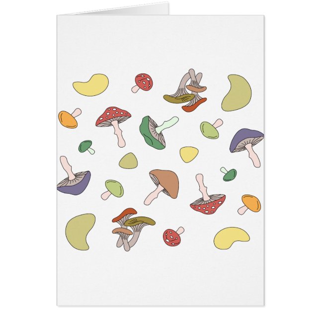 Cartão Padrão de Cogumelos (Frente)