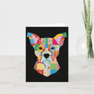 Cartão Padrão de Colcha Cachorro Para Amante de Quilting