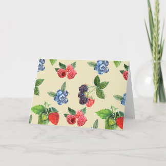 Cartão Padrão de Corrente de Framboesa de Morango com Aqu