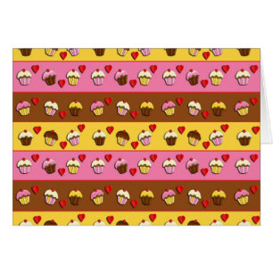 Cartão padrão de cupcakes