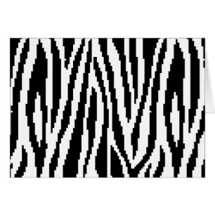 Cartão Padrão de Design de impressão de pixel zebra de 