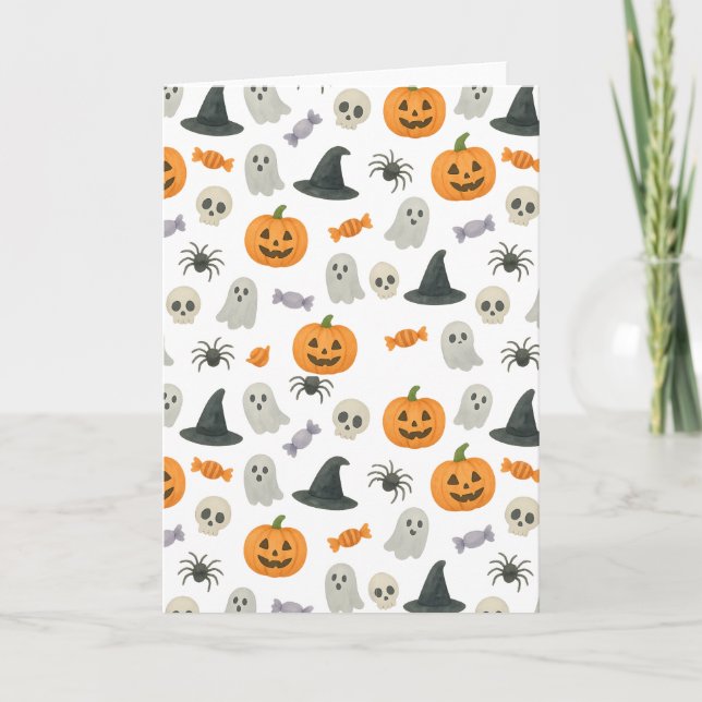 Cartão Padrão de Dia das Bruxas (Frente)