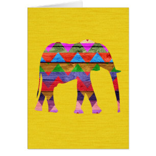 Cartão Padrão de Elefante Chevron nº 2