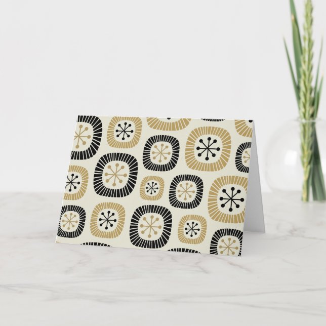 Cartão Padrão de Estrela Explosão Modernista de Meados do (Frente)