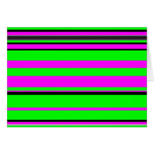 Cartão Padrão de Faixa Colorida Verde Rosa Quente