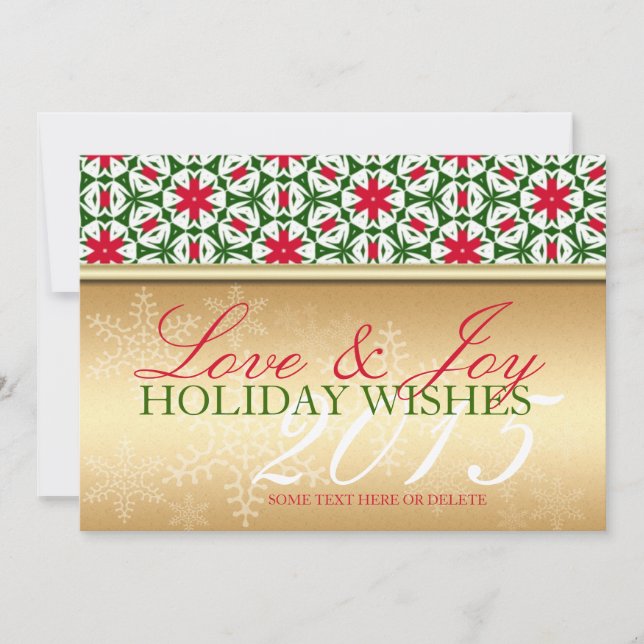 Cartão Padrão de Feriados de Natal em Floco de Nev (Frente)