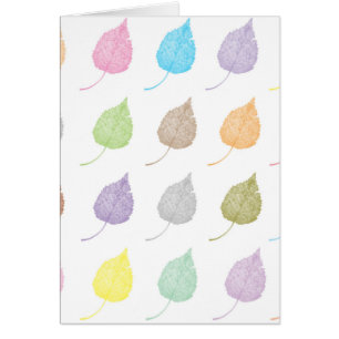 Cartão Padrão de folhas coloridas