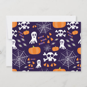 Cartão Padrão de Halloween divertido