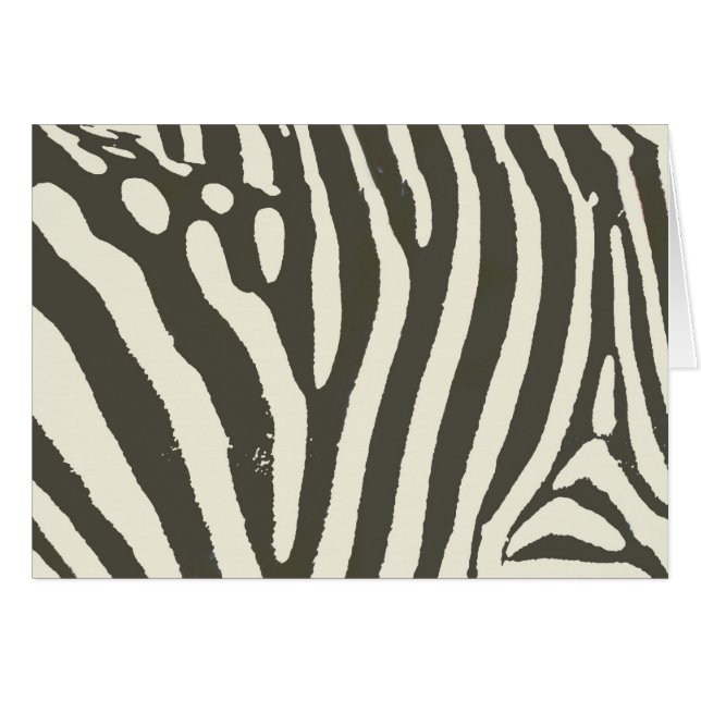 Cartão Padrão de Impressão de Animais Zebra Stripe (Frente Horizontal)