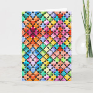 Cartão Padrão de mosaico arco-íris