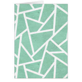 Cartão Padrão de mosaico branco e verde da Casa da Moeda