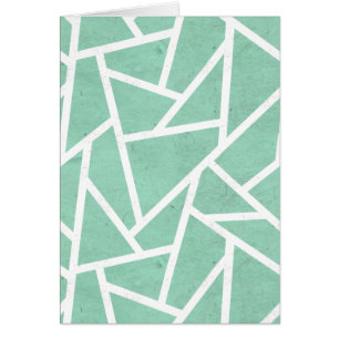 Cartão Padrão de mosaico branco e verde da Casa da Moeda