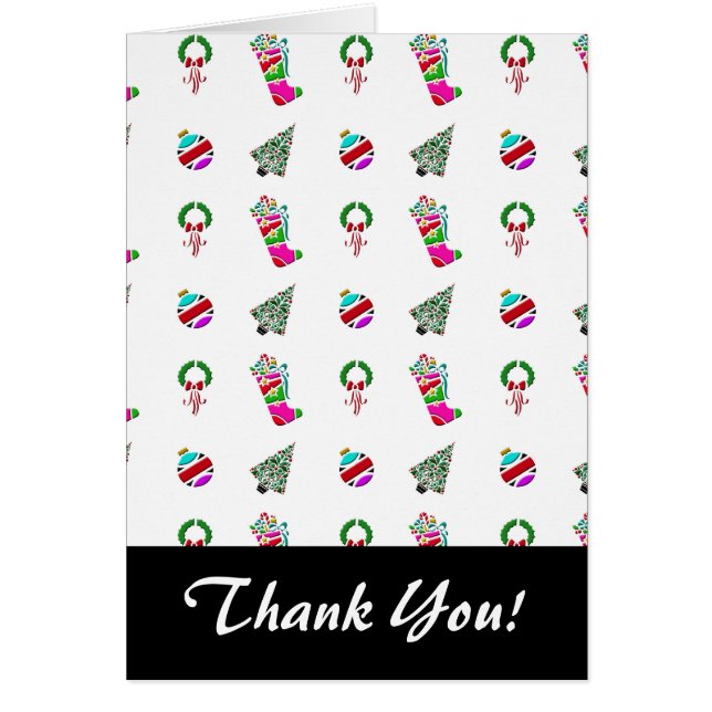 Cartão Padrão de Natal bonito (Frente)