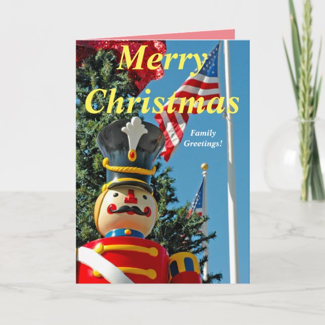 Cartão Padrão de Natal Militar,5" x 7"Cartão de Saudação  (Frente)