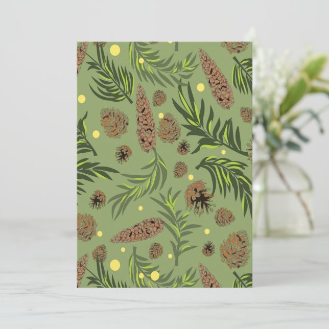 Cartão Padrão de Natal, Pinheiro Neve 11 (Em pé/Frente)