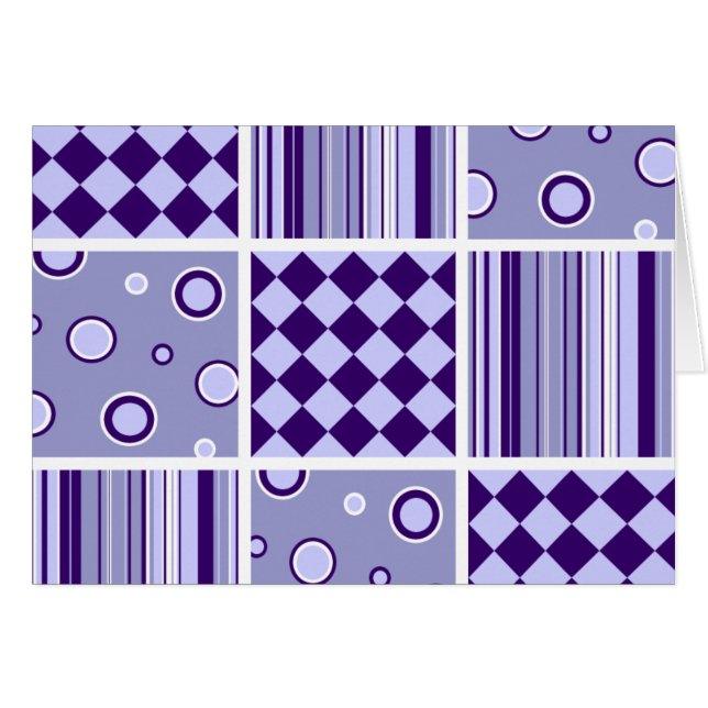 Cartão Padrão de patch roxo (Frente Horizontal)