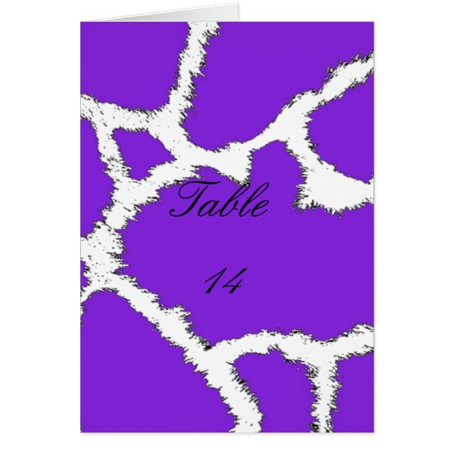 Cartão Padrão de Peles de Girafa Roxa (Frente)