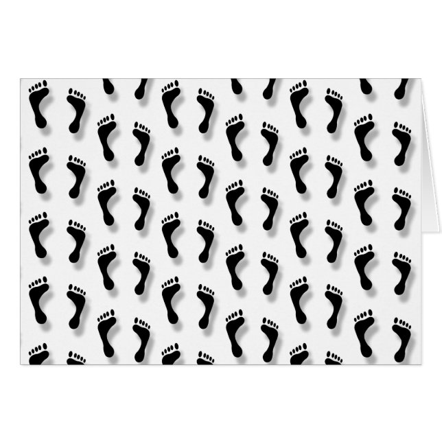 Cartão Padrão de Pés Pretos (Frente Horizontal)