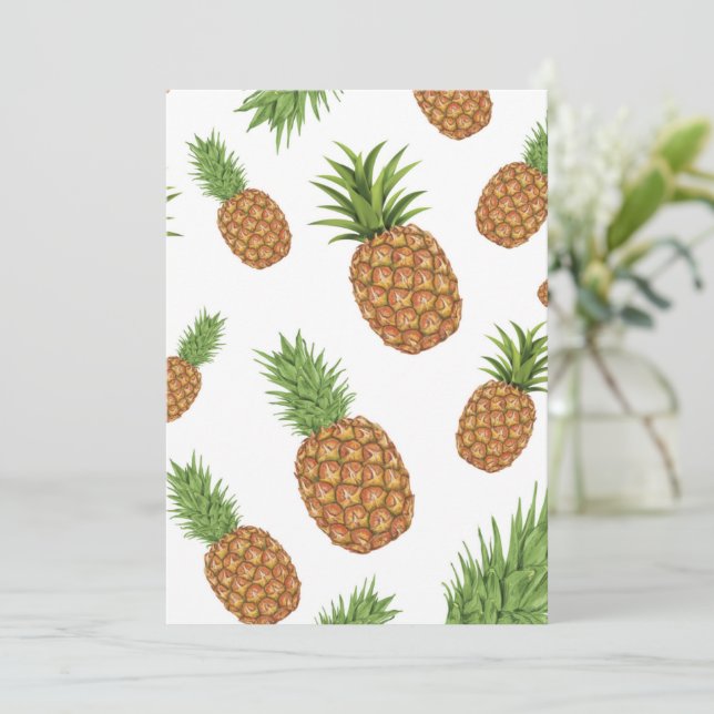 Cartão Padrão de pinheiros com aquarela 1 (Em pé/Frente)