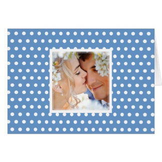 Cartão Padrão de Polkadot Branco Crisp