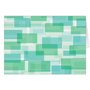 Cartão Padrão de quadrados geométricos verdes