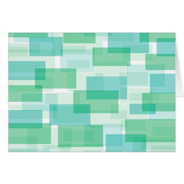 Cartão Padrão de quadrados geométricos verdes (Frente Horizontal)