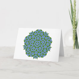 Cartão Padrão de Rhombus Penrose Verde e Azul